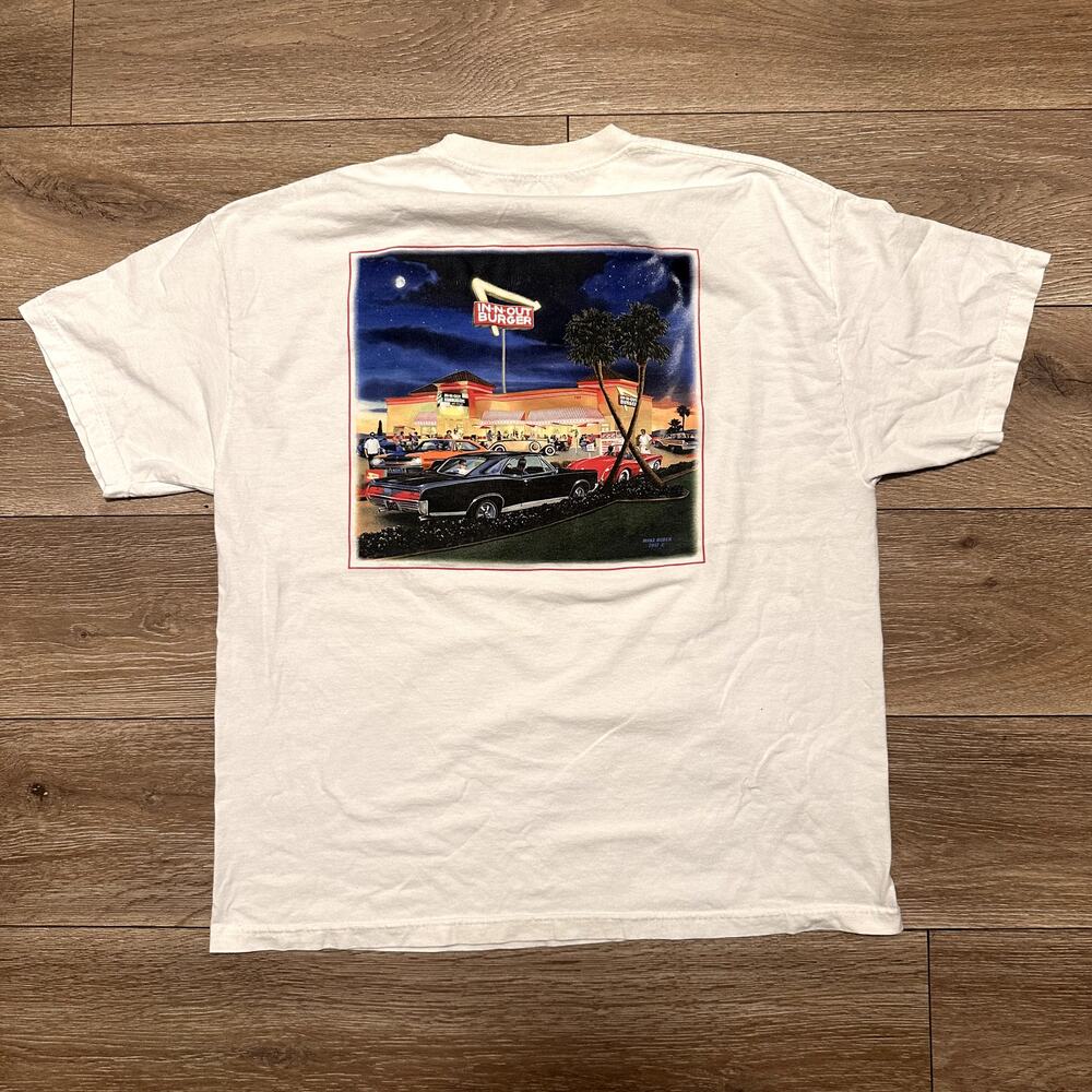 2022 Oversized In-N-Out Texas Style White Graphic TShirt 2XL